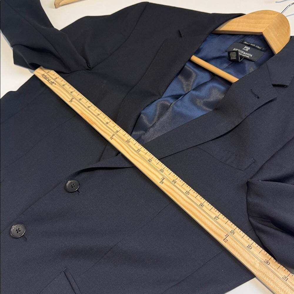 Scotch & Soda Elegant Midnight Blue Blazer Size Medium - Picture 4 of 7